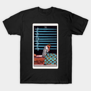 Card #58 - Nine Of Swords - Rider Waite Smith Tarot T-Shirt